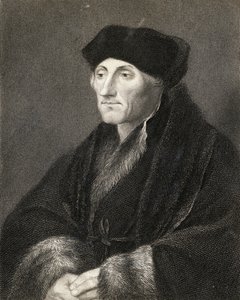 Desiderius Erasmus (1469-1536) fra "Gallery of Portraits", utgitt i 1833 av English School